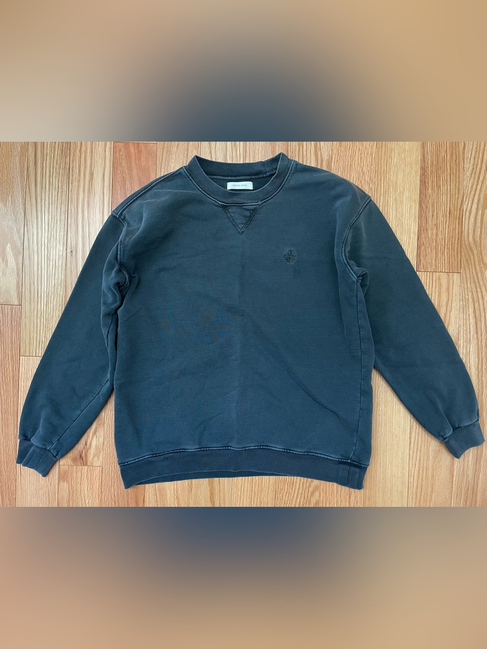 ANINE BING Vintage Black Oversize Sweatshirt XS